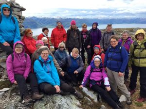 Vandringsdamer på fjellet gruppebilde